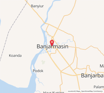 Map of Banjarmasin, South Kalimantan