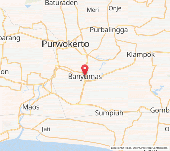 Map of Banyumas, Central Java