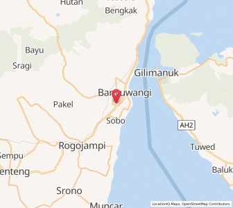 Map of Banyuwangi, East Java