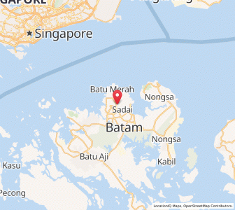 Map of Batam, Riau