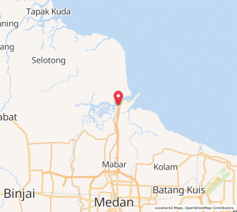 Map of Belawan, North Sumatra