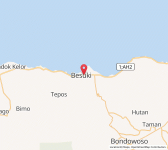 Map of Besuki, East Java