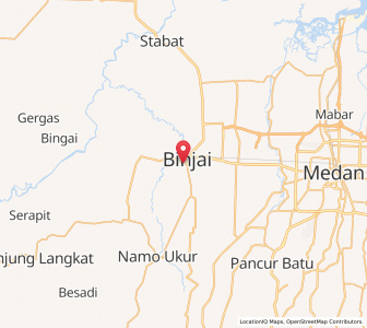 Map of Binjai, North Sumatra