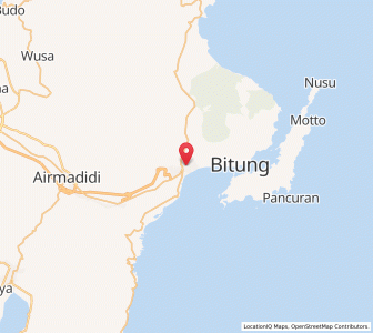 Map of Bitung, North Sulawesi