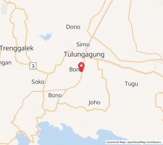 Map of Boyolangu, East Java