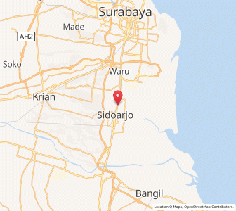 Map of Buduran, East Java