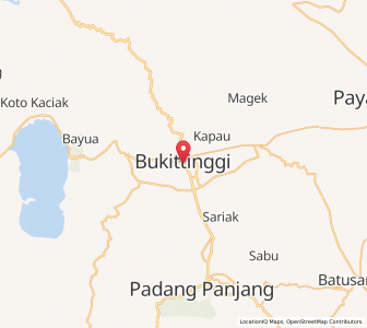 Map of Bukittinggi, West Sumatra