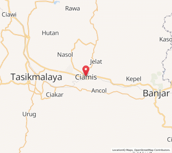 Map of Ciamis, West Java