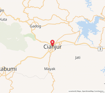 Map of Cianjur, West Java
