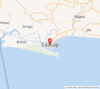 Map of Cilacap, Central Java