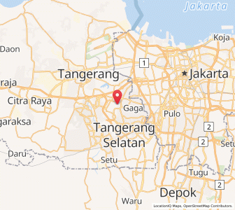 Map of Ciputat, West Java