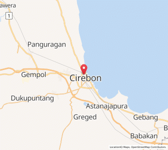 Map of Cirebon, West Java