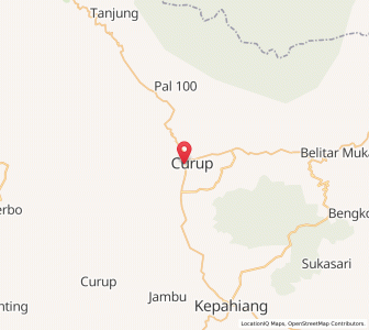 Map of Curup, Bengkulu