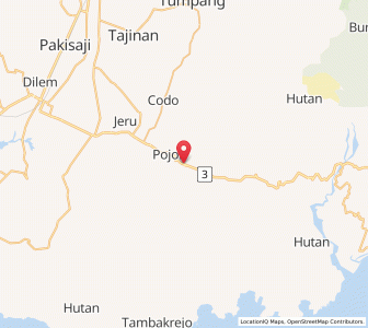 Map of Dampit, East Java