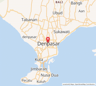 Map of Denpasar, Bali