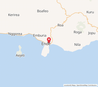 Map of Ende, East Nusa Tenggara