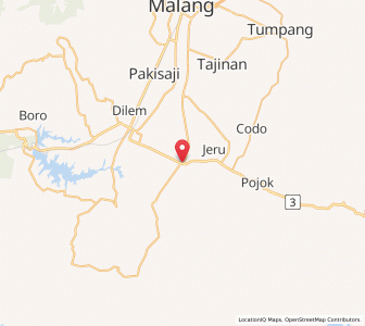 Map of Gongdanglegi Kulon, East Java