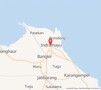 Map of Indramayu, West Java