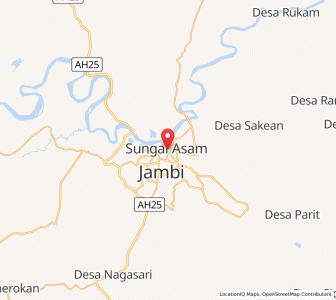 Map of Jambi City, Jambi