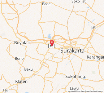 Map of Kartasura, Central Java