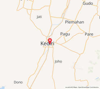 Map of Kediri, East Java