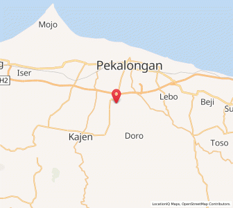 Map of Kedungwuni, Central Java