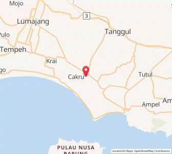 Map of Kencong, East Java