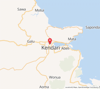 Map of Kendari, Southeast Sulawesi