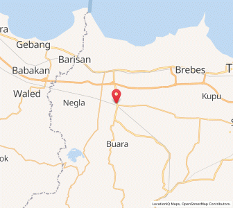 Map of Ketanggungan, Central Java