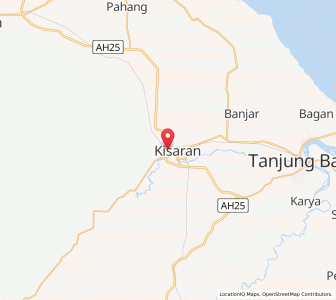 Map of Kisaran, North Sumatra