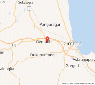 Map of Klangenan, West Java