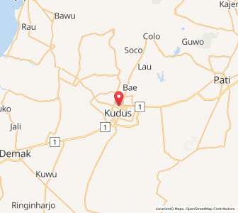 Map of Kudus, Central Java