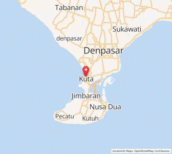 Map of Kuta, Bali