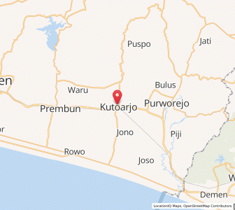 Map of Kutoarjo, Central Java