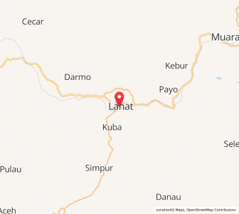 Map of Lahat, South Sumatra