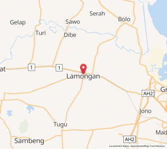 Map of Lamongan, East Java