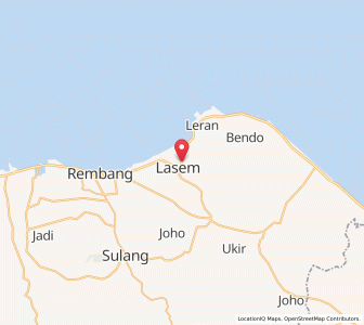 Map of Lasem, Central Java