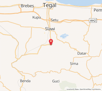 Map of Lebaksiu, Central Java