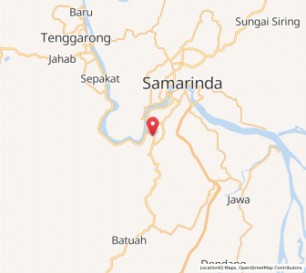 Map of Loa Janan, East Kalimantan