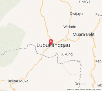Map of Lubuklinggau, South Sumatra