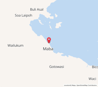 Map of Maba, North Maluku