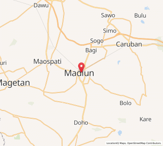 Map of Madiun, East Java