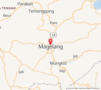 Map of Magelang, Central Java