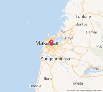 Map of Makassar, South Sulawesi