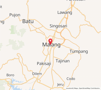Map of Malang, East Java