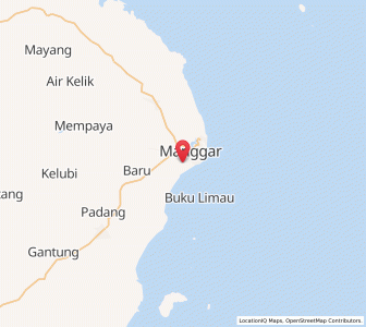 Map of Manggar, Bangka–Belitung Islands