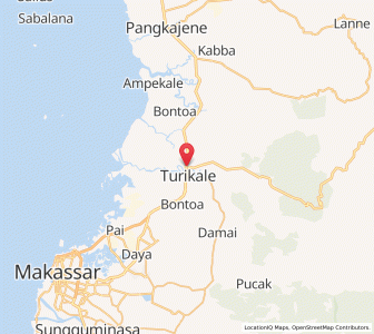 Map of Maros, South Sulawesi