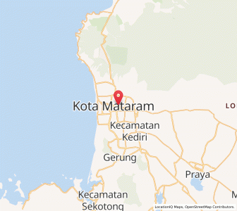Map of Mataram, West Nusa Tenggara