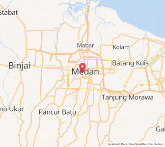 Map of Medan, North Sumatra
