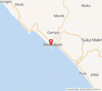 Map of Meulaboh, Aceh